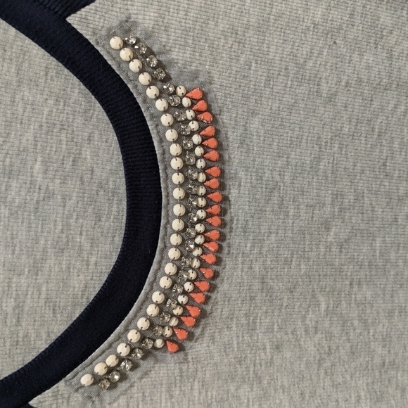 Princess Vera Wang Women's 3/4 Sleeve Embellished Fitted Tee Sz Med - Picture 2 of 6